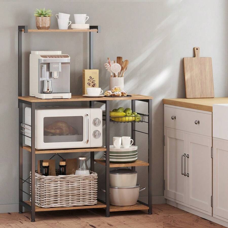 VASAGLE Kitchen Shelving Unit Bakery Shelving