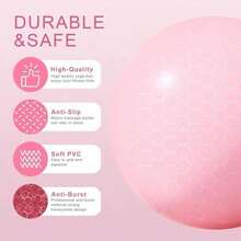3/5PCS Pilates Yoga Ball Postpartum Pelvic Floor Training Core Workout Thickened Anti-Burst Non-Slip Waist Shaping Butt Lifting Fitness Ball - Multicolor - View 6