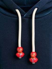 1Pair Sweatshirt Pendant Accessory, Suitable For Sweatshirt, Sweatpants And Dress Rope Head Pendant, Cartoon DIY Cute Duck Design Sweatshirt Decoration, Shoelace Charm, Hoodie Drawstring Pendant Rope Head Buckle, Sports Shirt Drawstring Charm, Gift - Multiple Styles - View 11
