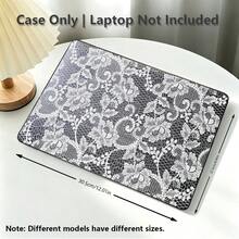 1pc Protective Case, Black & White Lace Print UV Printed Pattern, Laptop Protective Cover, Minimalist Lightweight Durable Protective Case Suitable For 13-Inch Neo Laptop Protective Case A3404 Model/ Air Pro 13.3 13.6 14.2 15.3 16.2 Inch/ Matebook D14/D16 - View 5