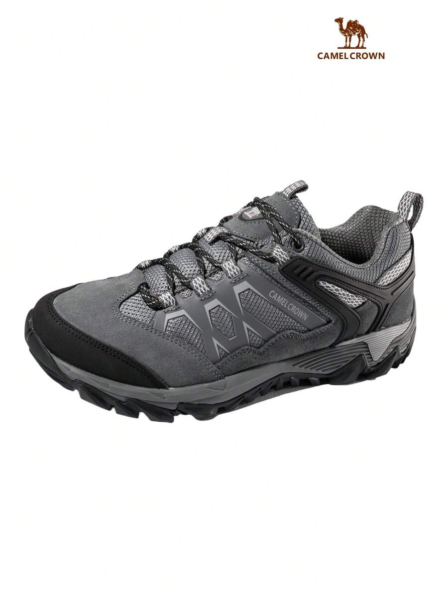 Men's Breathable Non-Slip Lightweight Low-Top Hiking Shoes, Suitable For Outdoor Trekking, Hiking And Walking - Grey - View 1