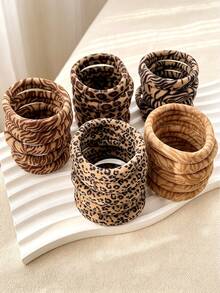 24/18pcs Fashionable Minimalist Leopard Print Headbands, Versatile For Daily Wear, Suitable For Everyday Hair Accessories - Multicolor - View 1