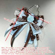 1pc Polka Dot Satin Ribbon Lace Rose Heart Multi-Layer Bow Bag Charm, Anime Cosplay Concert Fan Support Convention Lolita Ita Bag Accessory, Handmade Mass-Produced Jirai-Kei Angel Style Support Color Decoration Peripheral - A - View 11