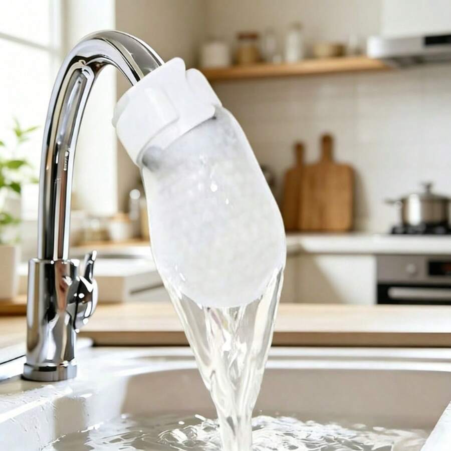 11pcs Set (10pcs Filter Cartridges + 1pc Strap) High Density Non-Woven Fabric Faucet Filter Cartridges, Disposable Faucet Filter Cotton Bags, Easy Installation Filtration, Universal Kitchen Sink Filter Bags, Anti-Splash Faucet Filter Covers, Filter Mud, Rust And Impurities, Home Bathroom Water Purification Accessories - Multi-color - View 1