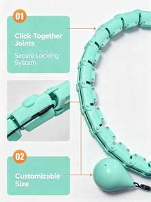 Adult Fitness Weighted Pilates Ring, 47 Inch/120 Cm Large Size, 24 Detachable Sections, Suitable For Women And Beginners - Multicolor - View 7
