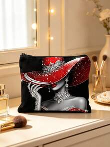 2D-Print Storage Pouch, Reusable Cosmetic Organizer, Lightweight Organizer For Cosmetics And Toiletries, Zippered Makeup Bag, Lightweight Coin Purse, Storage Pouch. - Multicolor - View 5