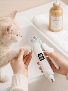 PETSIN Pemangkas Kuku Hewan Peliharaan 2-in-1, Pengikir Kuku Anjing Elektrik, 2 Lampu LED, Dapat Diisi Ulang USB, Cocok untuk Anjing dan Kucing Ukuran Besar dan Sedang, Solusi Pemangkasan Kuku, Pemangkas Isi Ulang USB, Pengikir Kuku Hewan Peliharaan, Hadiah yang Cocok untuk 150 Hari Raya di - warna-warni - View 1