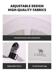 CAMEL CROWN Unisex Baseball Cap New Summer Sun Protection Sports Tennis Hat Face-Slimming Sun Hat - Silver Gray - View 5