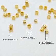 30g/Pack, Approx. 1800pcs, 2.5mm Bright Colored Glass Beads, Suitable For Handmade DIY Bracelets, Necklaces, Anklets, Hair Accessories, Hanging Decorations, Jewelry Making Accessories - 2.5g Silver-plated Antique 21-18K Gold Color 30g - View 3