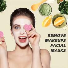 10–85 Buah Spons Wajah Berbentuk Hati Warna Kuning, Bantalan Spons Pembersih Wajah Lembut untuk Menghapus Makeup, Pembersihan Lembut & Perawatan Kulit Harian - Kuning - View 3