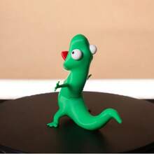 1pc Funny Chameleon Lizard Figurine, Big Mouth Gecko Statue With Tongue, Cute Reptile Desktop Decor Creative Gift - Multicolor - View 5
