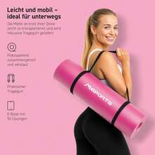 Gymnastikmatte Premium - rutschfeste Fitness- & Yogamatte - Pastellrosa - Übersicht 3