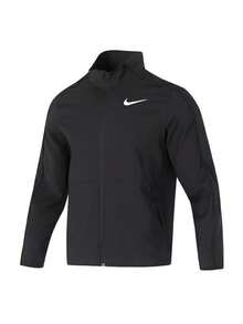 Nike New Men's Windrunner Sports Casual Hooded Woven Windbreaker Jacket - Black - View 7