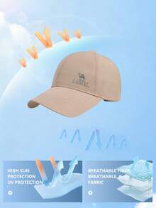 CAMEL CROWN Unisex Baseball Cap, Summer New Sun Protection Sports Tennis Hat, Face-Flattering Sun Hat - Khaki - View 4