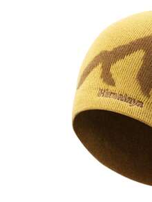 CAMEL CROWN Pure Wool Knitted Beanie, Windproof Warm Hat For Hiking, Winter Skull Cap - Corn Yellow - View 3