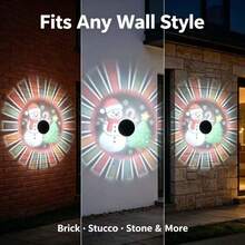 1/2pcs Outdoor Solar Powered Christmas Snowman Projector Light, IP Waterproof, Colorful Glow Snowman & Christmas Tree Pattern Projection Light, Solar Landscape Light, Suitable For Backyard, Lawn, Home Exterior Wall, Christmas Holiday & Festival Party Decoration - Christmas Snowman Projector Wall Light - View 11