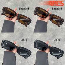 WSZ 4PCS Fashion Classic Square Unisex Glasses Suitable For Daily Deach Parties And Street Photography Simple Glasses Is A Wearable Item All Year Round - 4PCS6128 - View 11