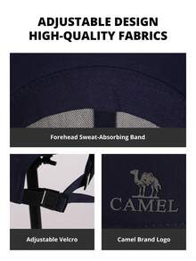CAMEL CROWN Unisex Baseball Cap, Summer New Sun Protection Sports Tennis Hat, Face-Flattering Sun Hat - Dark Blue - View 5