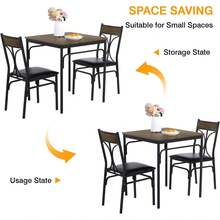 Dining Table & Chair Sets - Coffee Brown - View 7