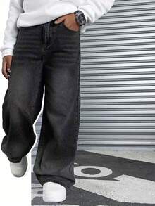 Toddler Spring Denim Jeans, New Fashion Style - Black - View 4