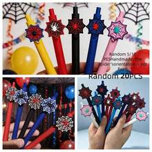 10pcs Spider Web Embossed Signature Pens, Black Ink, Spider Web Decorative Ballpoint Pens, Theme Party Decoration Pens - A - View 14