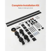 Kit de Rieles para Puertas Corredizas Plegables de Granero, con Montaje Superior, Deslizamiento Suave Silencioso, Fácil Instalar, para Cuatro Puertas de Armario, Despensa, 1320 x 40 x 6 mm - 6,3 kg - Ver 7