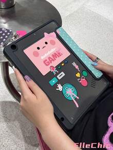 1pc Game Theme Illustration Double-Sided Paint Acrylic Transparent Crystal Back Cover Shockproof Protective Case Support Sleep & Wake-Up Function Compatible With IPad (A16) 11 Inch,7/8/9th(10.2-Inch),Galaxy Tab S7/8/9,Birthday And Holidays. - Multicolor - View 6