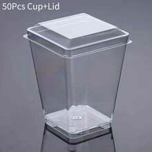 10/25/50/100pcs 5oz Clear Dessert Cups, Meal Prep And Portion Control, Individual Mini Containers For Greek Yogurt, Protein Pudding, Overnight Oats And Snacks, Tight-Fitting Lids Keep Everything Fresh, Stackable For Fridge - Transparent - View 13