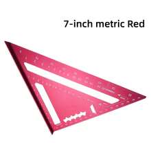 7-Inch Woodworking Angle Ruler, Multi Angle Protractor, Precision Woodworking Measuring Tool, Aluminum Alloy Triangle Ruler, Suitable For DIY British And Metric Woodworking Building Frames - 1pc 7-inch - View 12