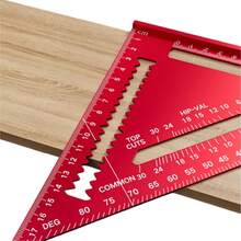 7-Inch Woodworking Angle Ruler, Multi Angle Protractor, Precision Woodworking Measuring Tool, Aluminum Alloy Triangle Ruler, Suitable For DIY British And Metric Woodworking Building Frames - 1pc 7-inch - View 8