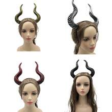 New Halloween Festival Costume Devil Horn Headband DIY Assembly Cosplay Hair Accessory Prop With Interchangeable Styles - Multicolor - View 3