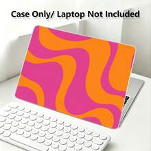 1pc Protective Case, Vintage Wave UV Printed Pattern, Laptop Protective Sleeve, Minimalist Lightweight Durable Protective Case Suitable For 13-Inch Neo Laptop Protective Case A3404 Model/ Air Pro 13.3 13.6 14.2 15.3 16.2 Inch/ Matebook D14/D16 - View 1