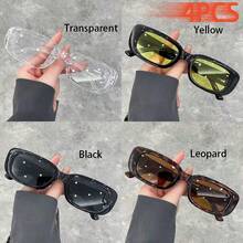 WSZ 4PCS Fashion Classic Square Unisex Glasses Suitable For Daily Deach Parties And Street Photography Simple Glasses Is A Wearable Item All Year Round - 4PCS6128 - View 17