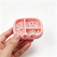 1/3pcs Cute Rabbit Shaped Multi-Compartment Storage Tray, Divided Section Design, Portable Small Storage Tray, Can Store Jewelry Accessories, Beads, Various Small Decorative Items, Desktop Classification Organizer, Home Desktop Display, Suitable For Handmade Craft Studio, Compact And Lightweight For Easy Carrying, Multi-Compartment Design Prevents Small Items From Mixing And Scattering, Practical Storage Accessory For Jewelry And Handmade Small Parts Classification - Multicolor - View 5