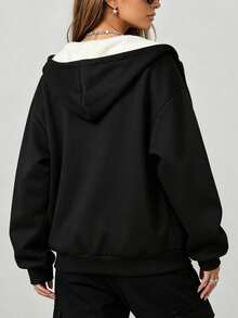 Women's Jacket, Multiple Colors Available, 1 Pair, Suitable For Daily Wear, Sports, Fitness, Outdoor Activities, Perfect Holiday Gift For Girlfriend, Lover, Mother - Black - View 8