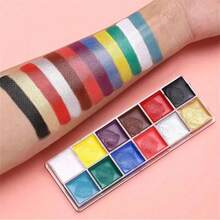 Professional 12-Color Oil-Based Face & Body Paint - Vibrant Colors, Long-Lasting, Easy To Apply, Perfect For Festivals, Parties And Events - 12 Colors Of Oil Paint - View 3
