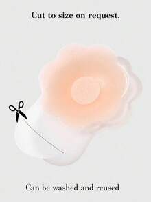 2/6pcs Silicone Lift-Up Nude Invisible Breast Petals, Small Breast Invisible Push-Up, Strapless Anti-Exposure Breast Petals, Suitable For Wedding Dress, Party, Valentine's Day Date (2/6pcs) - Multicolor - View 2