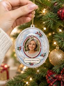 Custom Photo DIY Pearl Diamond Painting Ornament, Personalized 3D Holographic Memorial Suncatcher Kit, In Loving Memory Christmas Tree & Window Hanging Decor, Handmade Keepsake Gift For Grandma Family Friends Pet Lovers - Multicolor - View 8