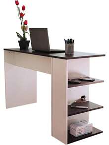 Office Desk - Chocolate / White - View 9
