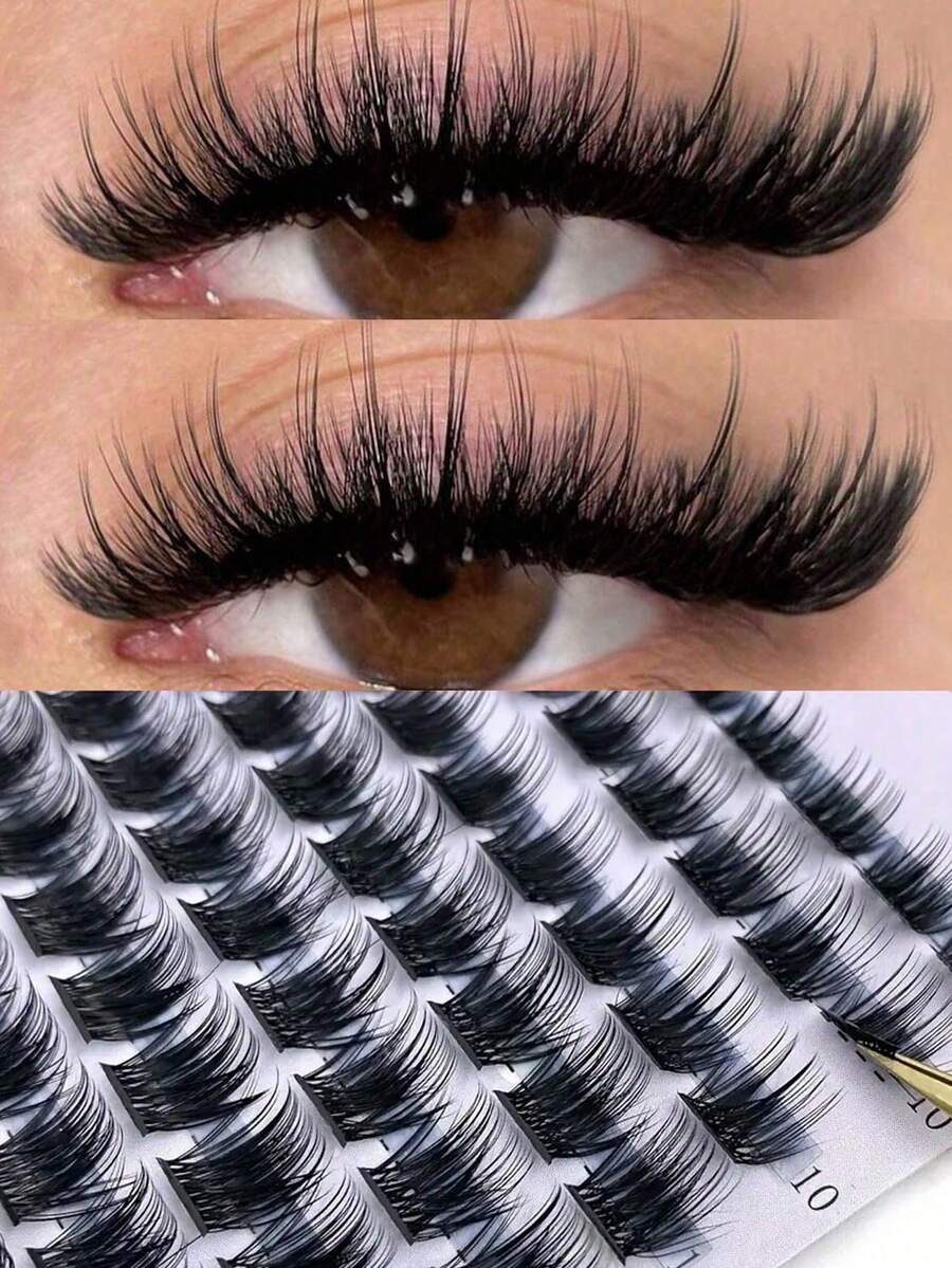120pcs Faux Mink Eyelash Clusters 0.07mm D Curl Natural Fluffy Mixed Lengths (9-16mm) Suitable For Beginners DIY Voluminous Lash Extensions - View 1