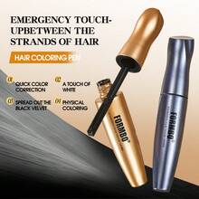 2 Pcs Portable Hair Dye Stick, Hairdressing Wand, Instant Hair Color, Temporary Hair Touch-Up Brush, Covers White & Gray Hair, Even Coverage - FBRF - View 5