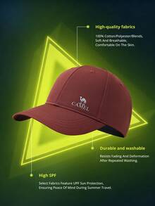CAMEL CROWN Unisex Baseball Cap, Summer New Sun Protection Sports Tennis Hat, Face-Flattering Sun Hat - Angola Red - View 4