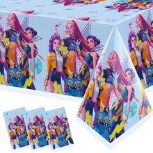 3pcs/Random 1pc Cartoon Anime Character Theme Tablecloth, Christmas Decoration Set, Tablecloth, Party Happy Birthday Decoration, Yard Use, Room Decor, Perfect For Birthday Parties And Holiday Gatherings. Best Party Gift For Friends And Couples - Multicolor - View 1