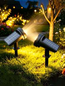 1pc Super Bright Outdoor Solar Landscape Spotlight, Equipped With 55 LED Beads For Night Lighting, Solar Garden Light For Yard Decoration, With Motion Sensor, 3 Lighting Modes, Durable Lithium Battery, Detachable Wall Light/Lawn Light, Perfect For Lawn, Villa, Halloween Decoration, Adjustable Angle, Suitable For Yard, Ground, Garden, Pool, Lawn - Multifunctional Solar Lamp - View 14