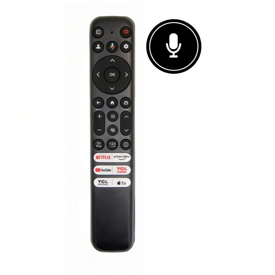 RC813 Voice Remote Control, Compatible With T*CL TV Remote, With 6 Shortcut Keys, Suitable For T*CL 4K QLED/UHD/QD-Mini Series Smart TV - View 1