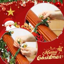 Reusable Plastic Christmas Wreath Bell Twist Ties, Twistable Bell Decoration, Suitable For Railings, Stairs And Handrails, Flexible Twist Rope Hooks, Christmas Holiday Decoration, Also Suitable For Halloween - Multicolor - View 3