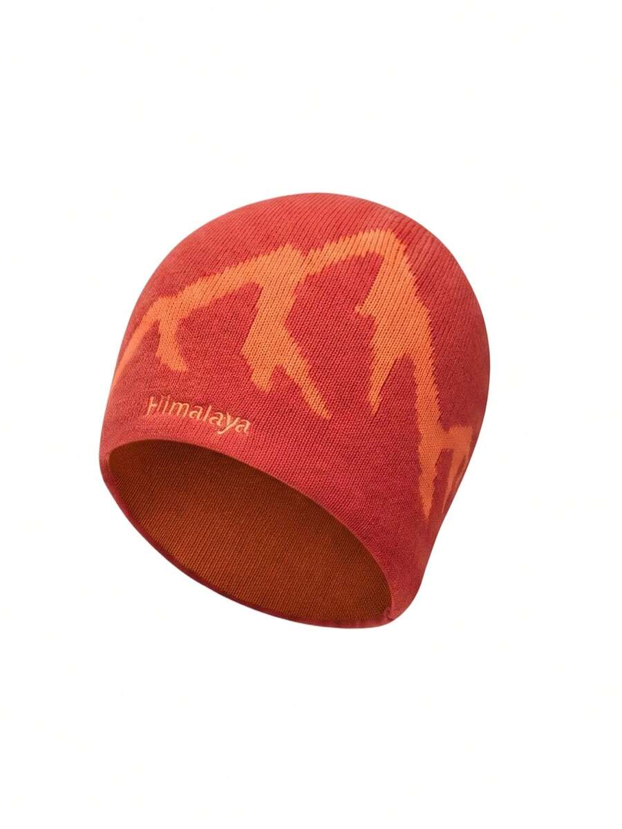 CAMEL CROWN Pure Wool Knitted Beanie, Windproof Warm Hat For Hiking, Winter Skull Cap - Warm Sun Orange - View 1