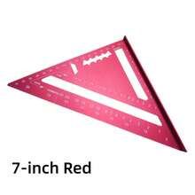 7-Inch Woodworking Angle Ruler, Multi Angle Protractor, Precision Woodworking Measuring Tool, Aluminum Alloy Triangle Ruler, Suitable For DIY British And Metric Woodworking Building Frames - 1pc 7-inch - View 11