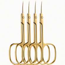 4/2/1-Piece Set Of Stainless Steel Fine Curved Blade Cuticle Scissors, Used For Trimming Eyebrows, Eyelashes And Dry Skin, As Well As Manicure Tools - Multicolor - View 7