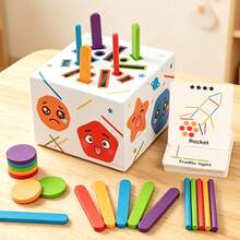 New 5-In-1 3-In-1 Color Sorting Busy Box Educational Toy For Kids, Color & Shape Recognition, Fine Motor Skills Training, Teaching Aid, Holiday Gift - Multicolor - View 8